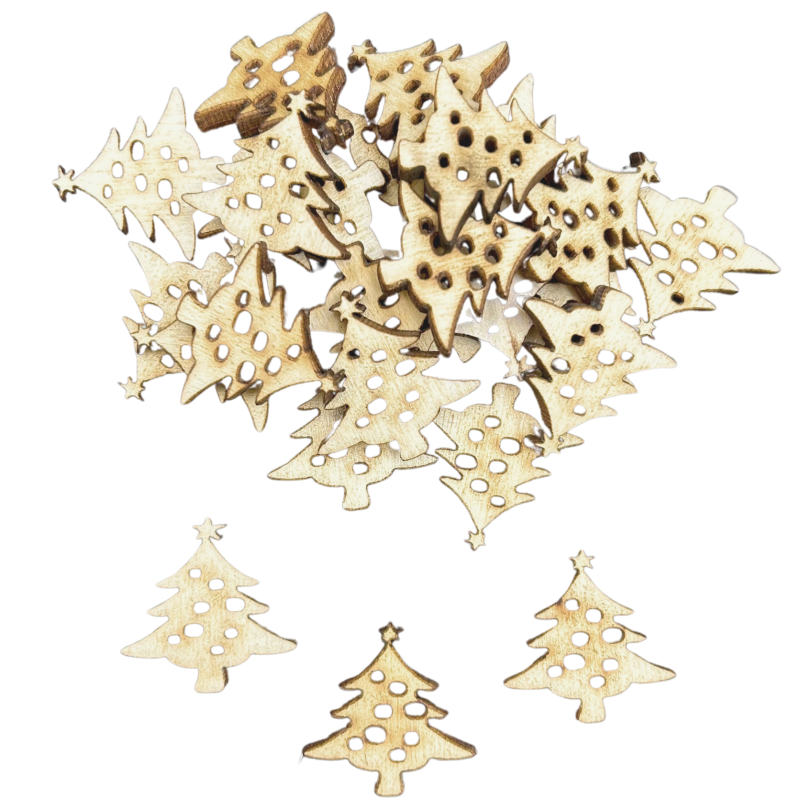 Scrapki drewniane choinka choinki drzewko 25szt