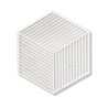 Drewniany dekor ścienny SZEŚCIOKĄT HEXAGON paski ażurowy