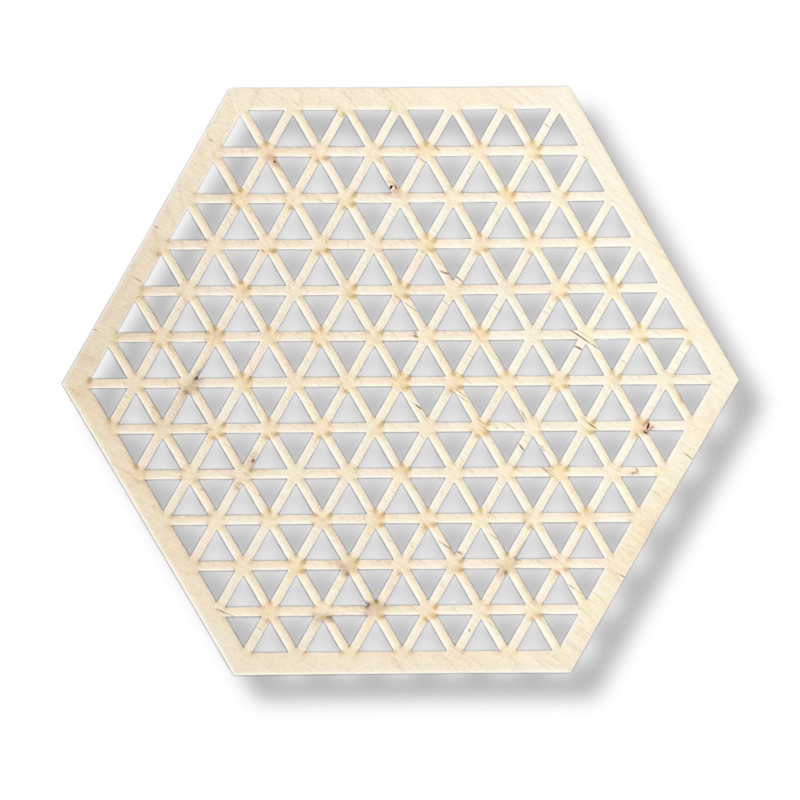 Drewniany dekor ścienny SZEŚCIOKĄT HEXAGON heksagon ażurowy  panel