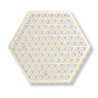 Drewniany dekor ścienny SZEŚCIOKĄT HEXAGON heksagon ażurowy  panel