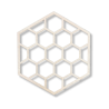 Drewniany dekor ścienny SZEŚCIOKĄT HEXAGON panel ażurowy plaster miodu