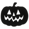 Drewniany dekor DYNIA HALLOWEEN CZARNA średnia z buźką decoupage ozdoba scrapki