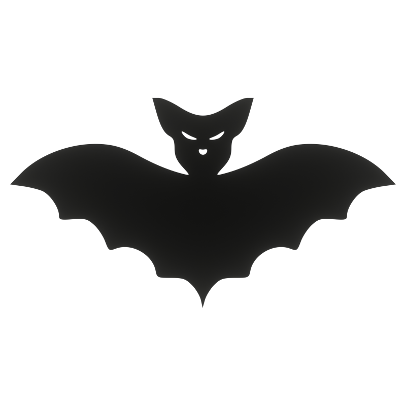 Drewniany dekor ze sklejki NIETOPERZ HALLOWEEN CZARNY 3 decoupage drewniane zwierzątka