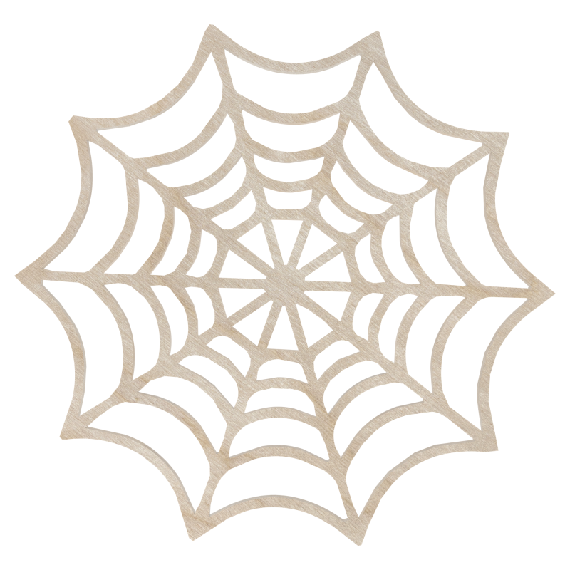 Drewniana PAJĘCZYNA DUŻA HALLOWEEN dekor podkładka podstawka ze sklejki decoupage