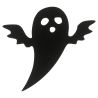 Drewniany DUCH DUSZEK HALLOWEEN MAŁY CZARNY 2 dekor decoupage ozdoba ze sklejki