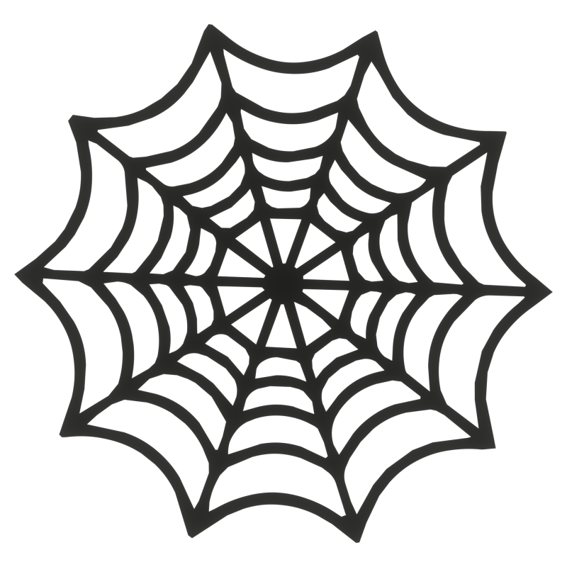 Drewniana PAJĘCZYNA DUŻA HALLOWEEN CZARNA dekor podkładka podstawka ze sklejki decoupage