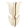 Drewniany kwiatek kwiat stojący tulipan 3D prezent dekor decoupage 1szt