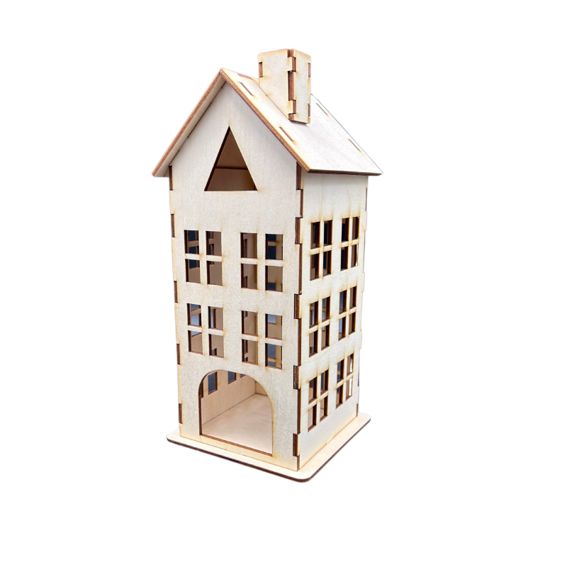 Drewniany dom domek lampion latarenka ze sklejki 3D ozdoba decoupage dekor Drewniany dom domek lampion latarenka ze sklejki 3D ozdoba decoupage dekor