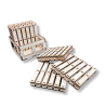 Drewniana podkładka podkładki podstawka pod kubek decoupage paleta sklejka