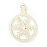 Drewniana bombka świąteczna śnieżynka ze sklejki zawieszka na choinkę dekor