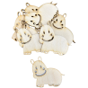 Scrapki drewniane hipopotam hipcio hipoptamy 10szt